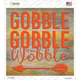 Gobble Gobble Novelty Square Sticker Decal Small