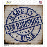 New Hampshire Stamp On Wood Novelty Square Sticker Decal Small