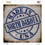 North Dakota Stamp On Wood Novelty Square Sticker Decal Small