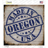 Oregon Stamp On Wood Novelty Square Sticker Decal Small