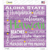 Hawaii Motto Novelty Square Sticker Decal Small