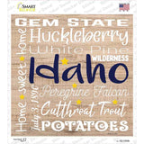 Idaho Motto Novelty Square Sticker Decal Small