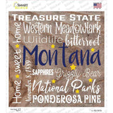 Montana Motto Novelty Square Sticker Decal Small