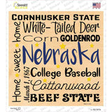 Nebraska Motto Novelty Square Sticker Decal Small