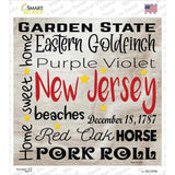 New Jersey Motto Novelty Square Sticker Decal Small