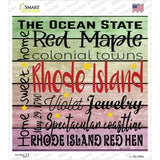 Rhode Island Motto Novelty Square Sticker Decal Small