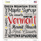 Vermont Motto Novelty Square Sticker Decal Small