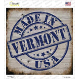 Vermont Stamp On Wood Novelty Square Sticker Decal Small