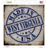 West Virginia Stamp On Wood Novelty Square Sticker Decal Small