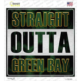 Straight Outta Green Bay Novelty Square Sticker Decal