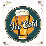 Ice Cold Beer Novelty Square Sticker Decal SQ-1646s