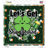 Lets Get Shamrocked Novelty Square Sticker Decal SQ-1648s