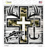 Faith Camo and the Outdoors Novelty Square Sticker Decal SQ-1654s