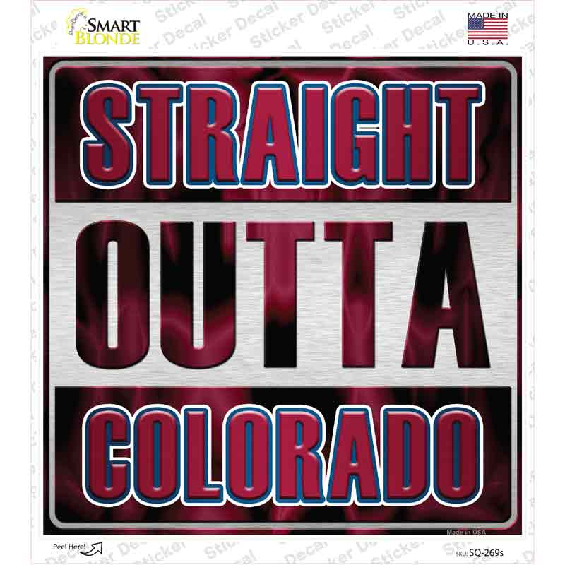 Straight Outta Colorado City Novelty Square Sticker Decal