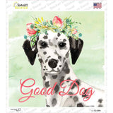 Dalmatian Good Dog Novelty Square Sticker Decal Small