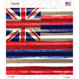 Hawaii Flag Corrugated Effect Novelty Square Sticker Decal Small