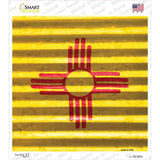 New Mexico Flag Corrugated Effect Novelty Square Sticker Decal Small