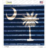 South Carolina Flag Corrugated Effect Novelty Square Sticker Decal Small