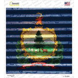 Vermont Flag Corrugated Effect Novelty Square Sticker Decal Small