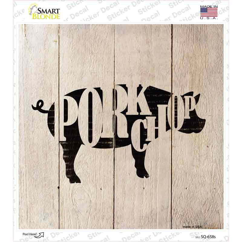 Corrugated Camel on Wood Novelty Square Sticker Decal Small