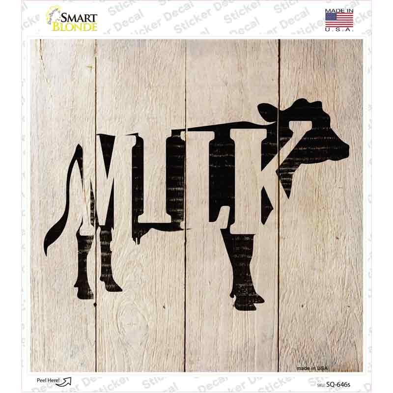 Cows Make Milk Novelty Square Sticker Decal Small