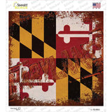 Maryland Rusty Stamped Novelty Square Sticker Decal Small