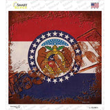 Missouri Rusty Stamped Novelty Square Sticker Decal