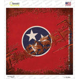 Tennessee Rusty Stamped Novelty Square Sticker Decal Small