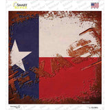 Texas Rusty Stamped Novelty Square Sticker Decal Small