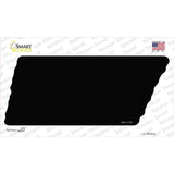 Black Solid Novelty Tennessee Shape Sticker Decal