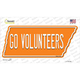 Go Volunteers Novelty Tennessee Shape Sticker Decal Small