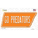 Go Predators Novelty Tennessee Shape Sticker Decal Small