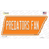 Predators Fan Novelty Tennessee Shape Sticker Decal Small