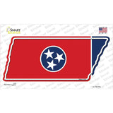 Tennessee Flag Novelty Tennessee Shape Sticker Decal Small