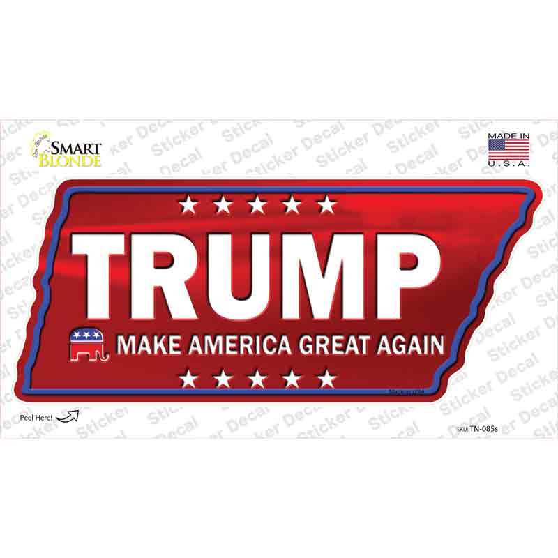 Trump Novelty Tennessee Shape Sticker Decal Small