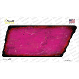 Pink Solid Novelty Rusty Tennessee Shape Sticker Decal