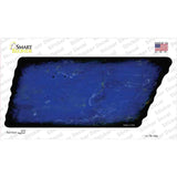 Blue Solid Novelty Rusty Tennessee Shape Sticker Decal
