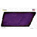 Purple Solid Novelty Rusty Tennessee Shape Sticker Decal