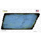 Light Blue Solid Novelty Rusty Tennessee Shape Sticker Decal