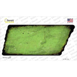 Lime Green Solid Novelty Rusty Tennessee Shape Sticker Decal