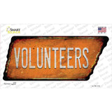 Volunteers Novelty Rusty Tennessee Shape Sticker Decal Small