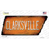 Clarksville Novelty Rusty Tennessee Shape Sticker Decal