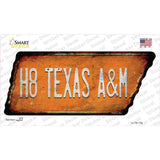 H8 Texas A&M Novelty Rusty Tennessee Shape Sticker Decal Small