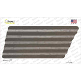Gray Solid Novelty Corrugated Tennessee Shape Sticker Decal