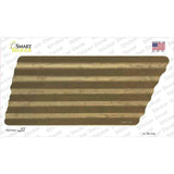 Gold Solid Novelty Corrugated Tennessee Shape Sticker Decal