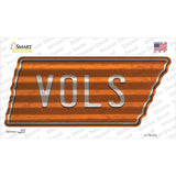 Vols Novelty Corrugated Tennessee Shape Sticker Decal Small