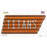 Titans Novelty Corrugated Tennessee Shape Sticker Decal Small