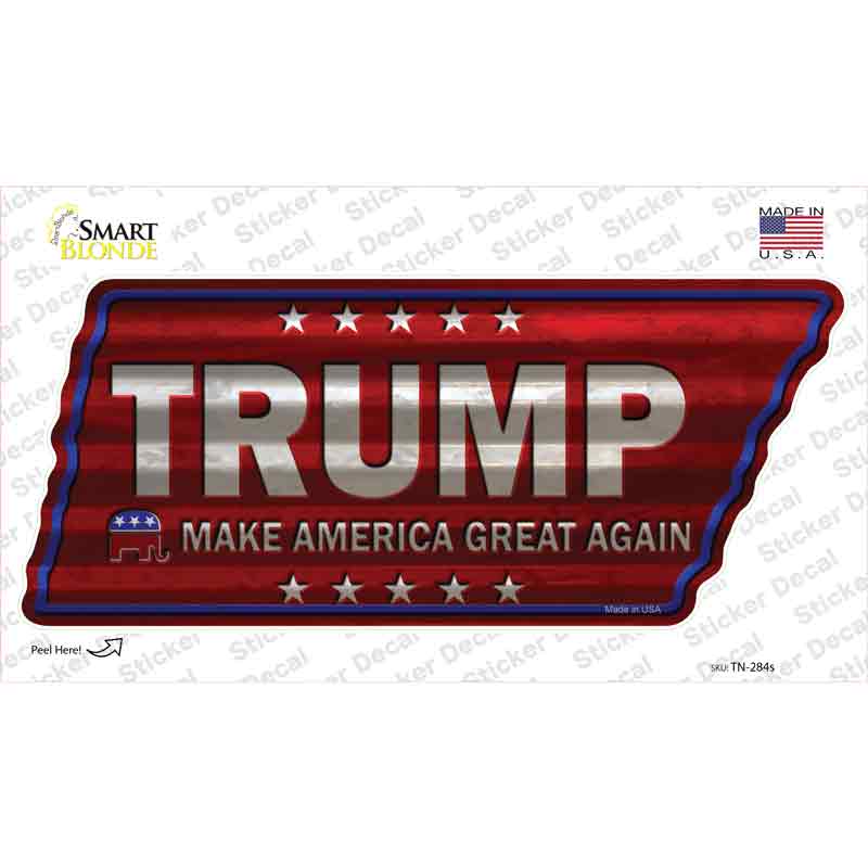 Trump Novelty Corrugated Tennessee Shape Sticker Decal Small