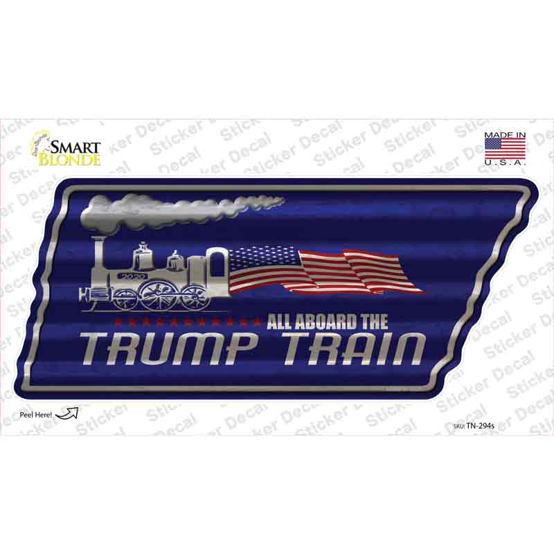 Trump Train Novelty Corrugated Tennessee Shape Sticker Decal Small