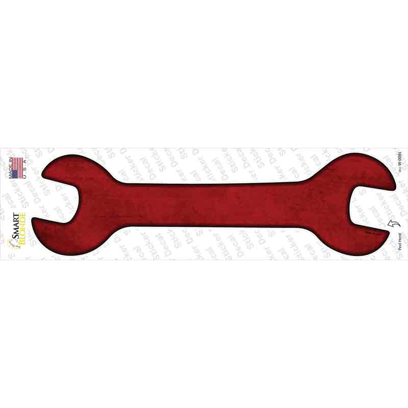 Red Oil Rubbed Novelty Wrench Sticker Decal